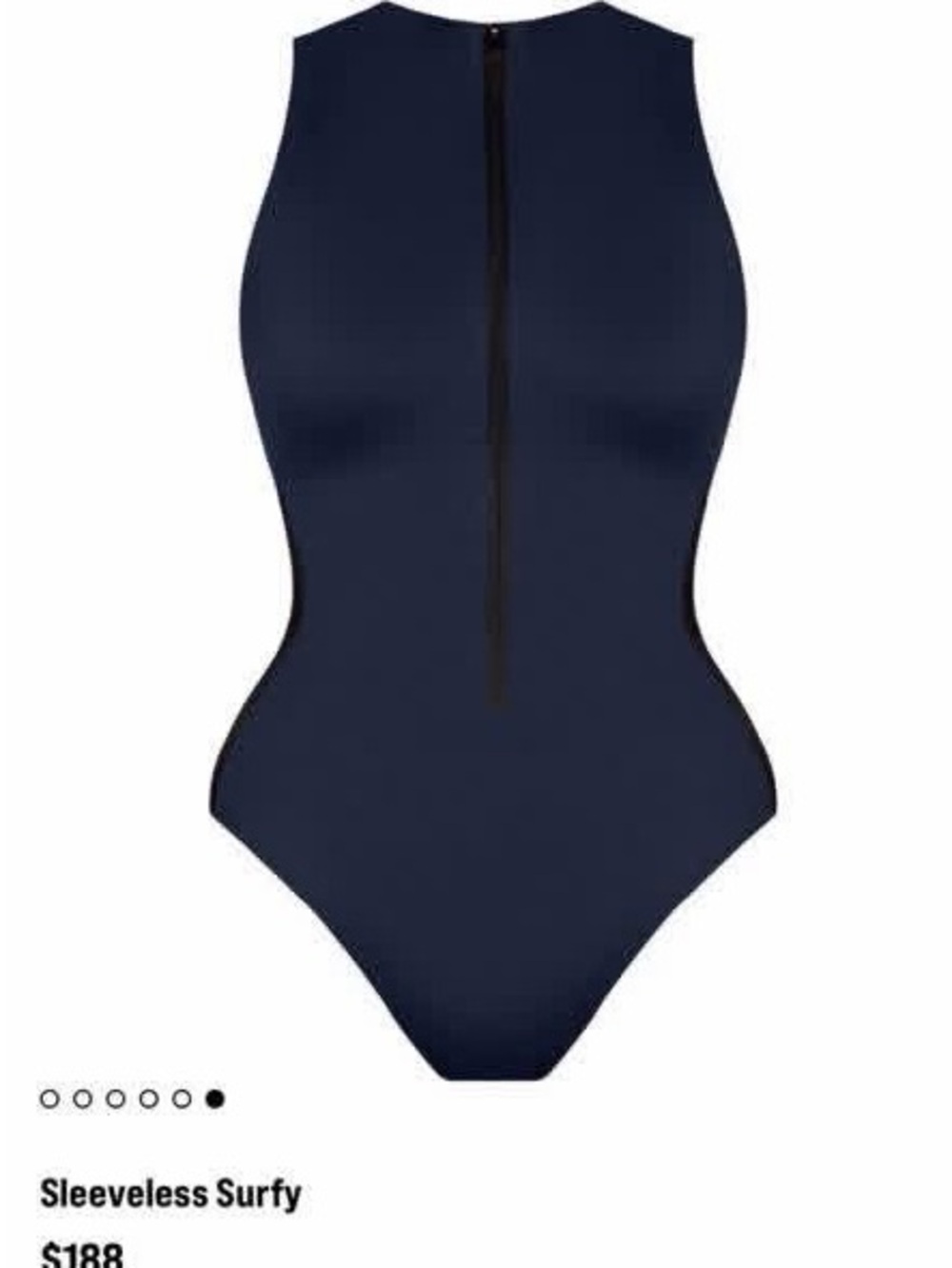 TA3 High-Neck Navy/Black Zip-Front One-Piece Swimsuit
